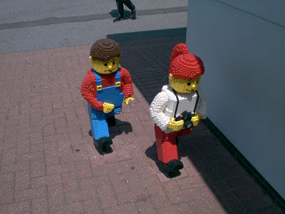 Legoland - restroom-bound Lego people