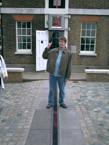 Greenwich - Tim at the Prime Meridian