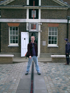 Greenwich - Ryan at the Prime Meridian.