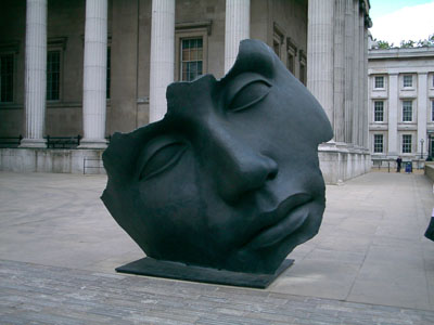 British Museum - face sculpture